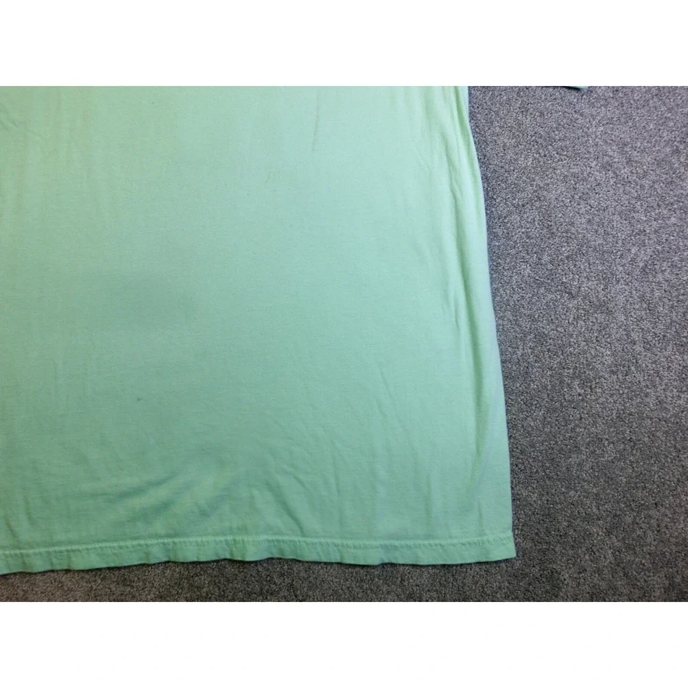 Surf Style T-Shirt Mens Large Treasure Island Cotton Light Green Surfer Beach